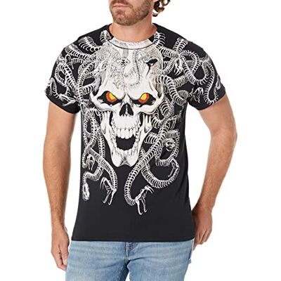 Liquid Blue Herr Fantasy Medusa All Over Print T-shirt, svart, stor Liquid Blue Herr Fantasy Medusa All Over Print T-shirt, svart, stor