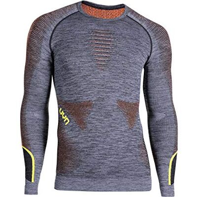 UYN herr Ambityon Uw Melange Longsleeve Black Melange/Orange/Yellow L/XL UYN herr Ambityon Uw Melange Longsleeve Black Melange/Orange/Yellow L/XL