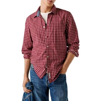 Pepe Jeans män capel skjorta, röd (vinbär röd) XL, Röd (vinbär röd), XL Pepe Jeans män capel skjorta, röd (vinbär röd) XL, Röd (vinbär röd), XL