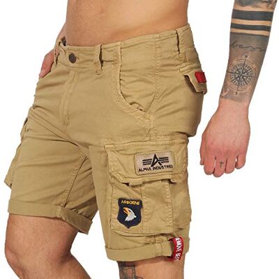 Alpha Industries Crew Short Patch för män Sand Alpha Industries Crew Short Patch för män Sand
