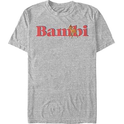 Disney Classics Unisex Bambi-Dream Big Organic Short Sleeve t-shirt, Melange Grey, XL, Melange grå, XL Disney Classics Unisex Bambi-Dream Big Organic Short Sleeve t-shirt, Melange Grey, XL, Melange grå, XL