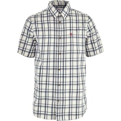 Fjällräven Övik Lite SS skjorta, Chalk White/Dark Navy, XS, Kall vit/mörk marinblå, XS Fjällräven Övik Lite SS skjorta, Chalk White/Dark Navy, XS, Kall vit/mörk marinblå, XS