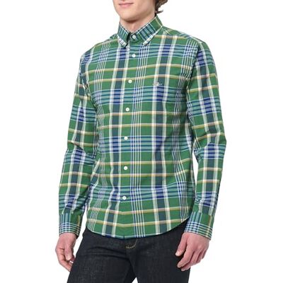 GANT REG Classic POPLIN Check, Grön, XL GANT REG Classic POPLIN Check, Grön, XL