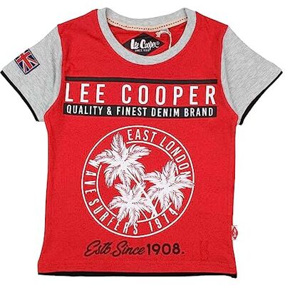 Lee Cooper T-shirt för pojkar, Färg: röd, 10 �r Lee Cooper T-shirt för pojkar, Färg: röd, 10 �r