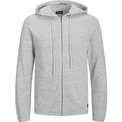 JACK & JONES herr Jjehill stickad kofta Noos Tröja , Ljusgrå, S JACK & JONES herr Jjehill stickad kofta Noos Tröja , Ljusgrå, S