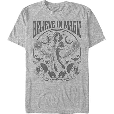 Disney Unisex Aladdin Jasmine Celestial Organic kortärmad T-shirt, Melange grå, S Disney Unisex Aladdin Jasmine Celestial Organic kortärmad T-shirt, Melange grå, S