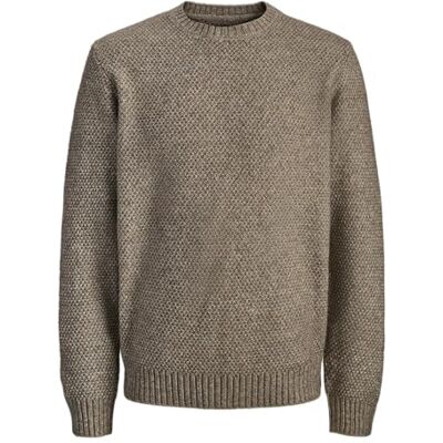 JACK & JONES Jprblawilson stickad crew neck, Brindle, L JACK & JONES Jprblawilson stickad crew neck, Brindle, L