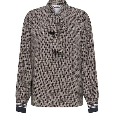 ONLY Onlveda Border L/S Bow Top WVN, svart, S ONLY Onlveda Border L/S Bow Top WVN, svart, S