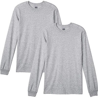 Gildan herrskjorta (2-pack), Grå – sportgrå, XXL Gildan herrskjorta (2-pack), Grå – sportgrå, XXL