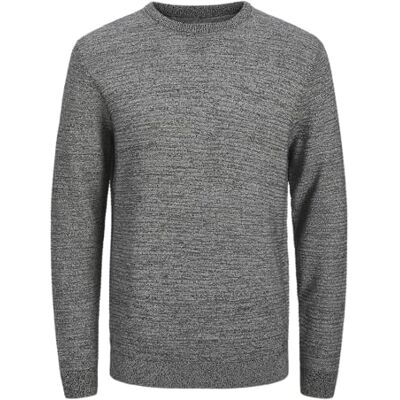 JACK & JONES Jjotto Knit Crew Neck Aw25, svart, XXL JACK & JONES Jjotto Knit Crew Neck Aw25, svart, XXL