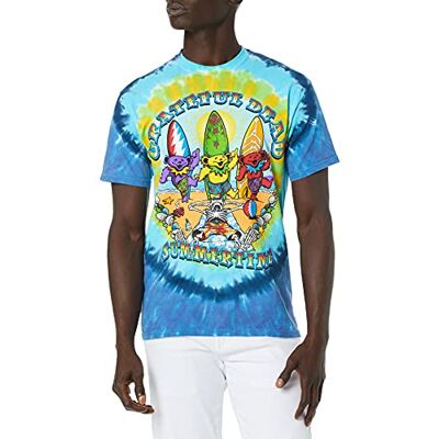 Liquid Blue Herrars tacksam Dead-Beach Bear Bingo T-shirt, Batikfärg, M Liquid Blue Herrars tacksam Dead-Beach Bear Bingo T-shirt, Batikfärg, M