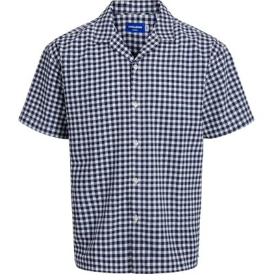 JACK & JONES JORJEFF jacquardskjorta SS STYD24, Sky Captain/Check:Checks, S JACK & JONES JORJEFF jacquardskjorta SS STYD24, Sky Captain/Check:Checks, S