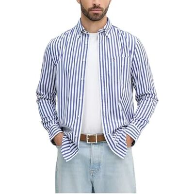 Tommy Hilfiger herr L/S skjorta, Blå (kil blå/randig), M Tommy Hilfiger herr L/S skjorta, Blå (kil blå/randig), M
