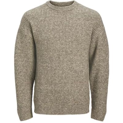 JACK & JONES Jjgrady Melange Knit Crew Neck, Porslin, XS JACK & JONES Jjgrady Melange Knit Crew Neck, Porslin, XS
