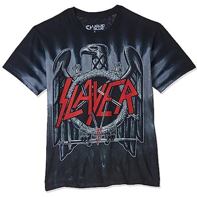 Liquid Blue Flytande blå T-shirt Slayer Slayer örn slips färg kortärmad T-shirt kortärmad herr S Liquid Blue Flytande blå T-shirt Slayer Slayer örn slips färg kortärmad T-shirt kortärmad herr S