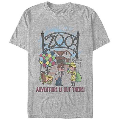 Pixar Unisex Up-Zoo äventyr ekologisk kortärmad t-shirt, melerad grå, M, Melange grå, M Pixar Unisex Up-Zoo äventyr ekologisk kortärmad t-shirt, melerad grå, M, Melange grå, M