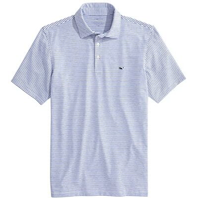 Vineyard Vines herr Bradley Stripe Sankaty preformance pikétröja, Yacht Blue Tejeda, L Vineyard Vines herr Bradley Stripe Sankaty preformance pikétröja, Yacht Blue Tejeda, L