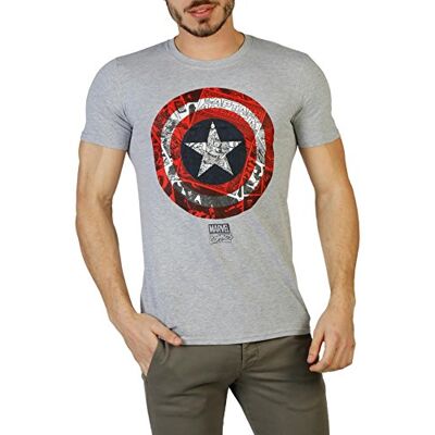 Marvel Captain America Ca Comic Shield T-Shirt för män, Sport grå, L Marvel Captain America Ca Comic Shield T-Shirt för män, Sport grå, L