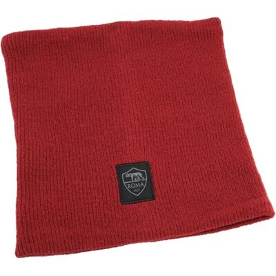 AS Roma IMMA CREST LEATHER PATCH KNITTED WARM NECK BURGUNDY AS Roma IMMA CREST LEATHER PATCH KNITTED WARM NECK BURGUNDY