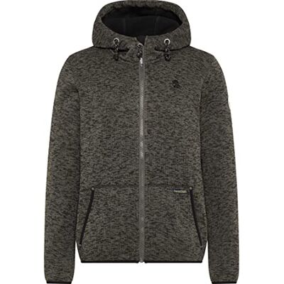acalmar Philon stickad fleecejacka för män, mörkliv melange, L acalmar Philon stickad fleecejacka för män, mörkliv melange, L