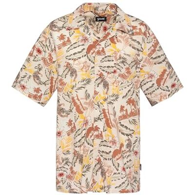 Schott NYC Vintage Hawaii-tryck skjorta Schott, SHCAPRI, Beige färg, L Schott NYC Vintage Hawaii-tryck skjorta Schott, SHCAPRI, Beige färg, L