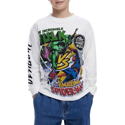 Desigual TS_Incredible-Marvel, 1001 rå, 7/8, Vit, 8 años Desigual TS_Incredible-Marvel, 1001 rå, 7/8, Vit, 8 años