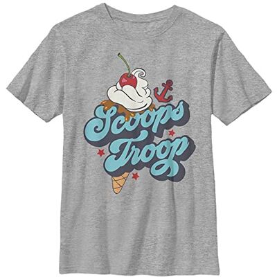 Stranger Things pojkar Scoops Troops kortärmad T-shirt, Grå ljung, S Stranger Things pojkar Scoops Troops kortärmad T-shirt, Grå ljung, S