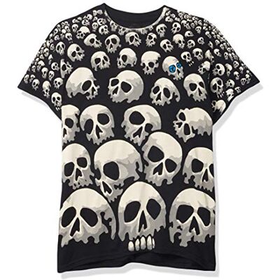 Liquid Blue Fantasy Son of Skulls All Over tryck T-shirt, Svart, XXL Liquid Blue Fantasy Son of Skulls All Over tryck T-shirt, Svart, XXL