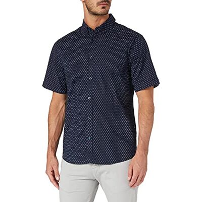 TOM TAILOR Herr Mönstrad skjorta 1024754, 26404 Navy White Blue Element Design, 3XL TOM TAILOR Herr Mönstrad skjorta 1024754, 26404 Navy White Blue Element Design, 3XL