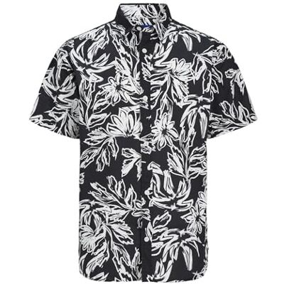 JACK & JONES skjorta för män bekväm passform skjorta, svart, S JACK & JONES skjorta för män bekväm passform skjorta, svart, S
