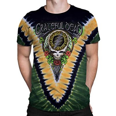 Liquid Blue Unisex tacksam döda vitklöver batikfärgad t-shirt, S Liquid Blue Unisex tacksam döda vitklöver batikfärgad t-shirt, S