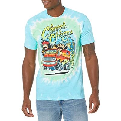 Liquid Blue Flytande blå Cheech and Chong Smokin' Ride slips färg kortärmad t-shirt Liquid Blue Flytande blå Cheech and Chong Smokin' Ride slips färg kortärmad t-shirt
