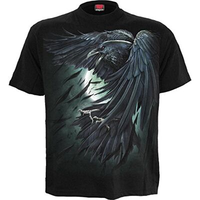 Spiral Shadow Raven – T-shirt – svart, svart, S Spiral Shadow Raven – T-shirt – svart, svart, S