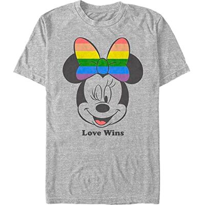 Disney Classics Unisex Musse Classic-Love Wins Organic Short Sleeve t-shirt, Melange Grey, M, Melange grå, M Disney Classics Unisex Musse Classic-Love Wins Organic Short Sleeve t-shirt, Melange Grey, M, Melange grå, M