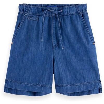 Scotch & Soda Sporty Utility-shorts i lätt denim, tvättad Indigo 417, XS Scotch & Soda Sporty Utility-shorts i lätt denim, tvättad Indigo 417, XS