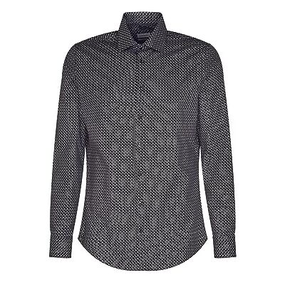 Seidensticker Silkesdekal herr slim fit långärmad skjorta, svart, 40 SE Seidensticker Silkesdekal herr slim fit långärmad skjorta, svart, 40 SE