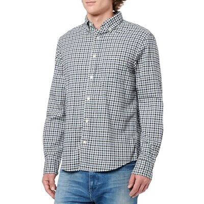 GANT REG Twill Gingham skjorta, blå, L GANT REG Twill Gingham skjorta, blå, L