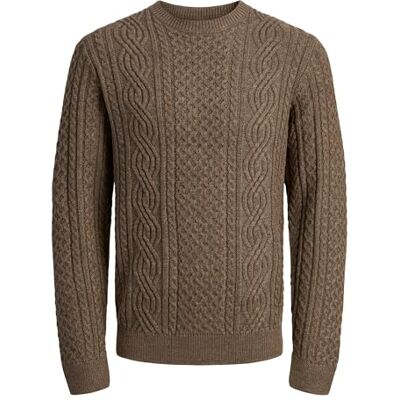 JACK & JONES Jprblusean Knit Cable Crew Neck Sn, maltboll, XL JACK & JONES Jprblusean Knit Cable Crew Neck Sn, maltboll, XL