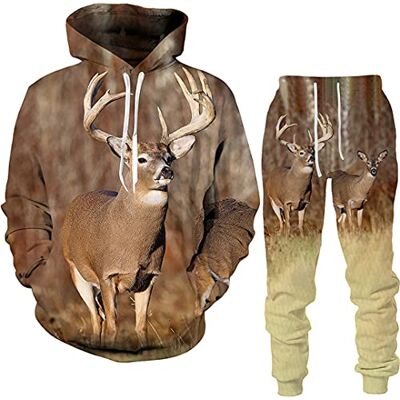 TOM TAILOR Höst män digital 3D fawn print herr luva långärmad tröja + byxor pullover väska pullover, 10281 – Mellanstenen tvätt denim, 25 TOM TAILOR Höst män digital 3D fawn print herr luva långärmad tröja + byxor pullover väska pullover, 10281 – Mellanstenen tvätt denim, 25