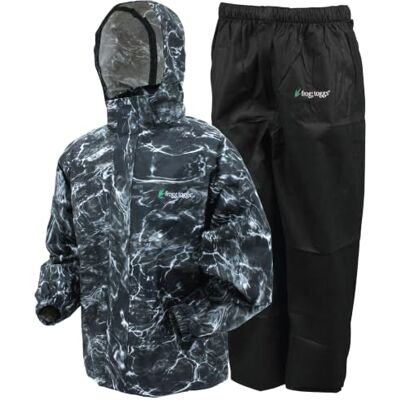FROGG TOGGS Regndräkt för herrar, standard klassisk all-sport, vattentät, andningsbar, moderna element/blacktip/svart, storlek XL FROGG TOGGS Regndräkt för herrar, standard klassisk all-sport, vattentät, andningsbar, moderna element/blacktip/svart, storlek XL