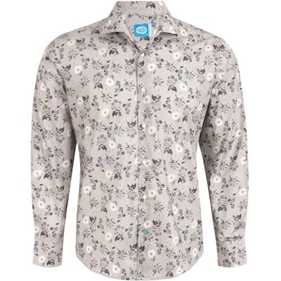 Panareha LEVANTO blommig herrskjorta grå (XL), Grå, XL Panareha LEVANTO blommig herrskjorta grå (XL), Grå, XL