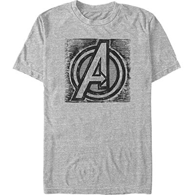 Marvel Unisex Avengers Classic Sketch A Organic kortärmad T-shirt, Melange grå, L Marvel Unisex Avengers Classic Sketch A Organic kortärmad T-shirt, Melange grå, L