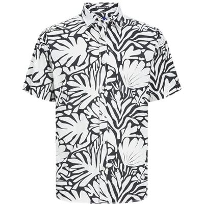 JACK&JONES PLUS JORJOSHUA Aruba AOP skjorta SS PLS, Cloud Dancer/Aop: abstrakt, 3XL JACK&JONES PLUS JORJOSHUA Aruba AOP skjorta SS PLS, Cloud Dancer/Aop: abstrakt, 3XL