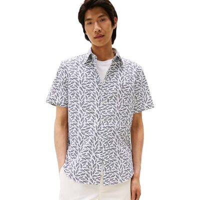 Tommy Hilfiger Herr S/S skjorta, Vit (vit/hel), L Tommy Hilfiger Herr S/S skjorta, Vit (vit/hel), L