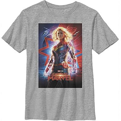 Marvel Pojkar T-shirt med -affisch, atletisk Heather, XS, Athletic Heather, XS Marvel Pojkar T-shirt med -affisch, atletisk Heather, XS, Athletic Heather, XS
