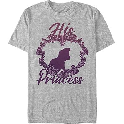 Disney Classics Unisex The Little Mermaid-His Princess Organic Short Sleeve t-shirt, Melange Grey, XL, Melange grå, XL Disney Classics Unisex The Little Mermaid-His Princess Organic Short Sleeve t-shirt, Melange Grey, XL, Melange grå, XL
