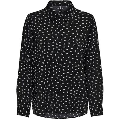 ONLY Onlnova Life Vis L/S New Grace Shirt, svart, S ONLY Onlnova Life Vis L/S New Grace Shirt, svart, S