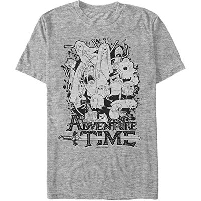 Adventure Time Warner Bros. Herr gruppspruta T-shirt, Atletisk ljung, L Stor Lång Adventure Time Warner Bros. Herr gruppspruta T-shirt, Atletisk ljung, L Stor Lång
