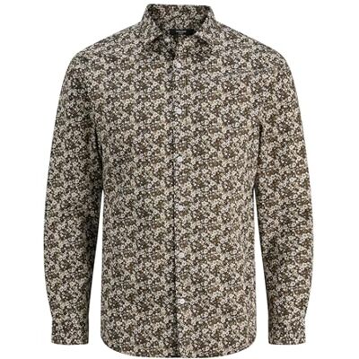 JACK & JONES Jprblablackpool stretch AOP Ls skjorta Sn, bok, XL JACK & JONES Jprblablackpool stretch AOP Ls skjorta Sn, bok, XL