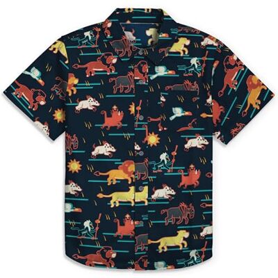 Disney Skjorta med knappar för män, Navy Stampede, S, Marinblå Stampede, S Disney Skjorta med knappar för män, Navy Stampede, S, Marinblå Stampede, S